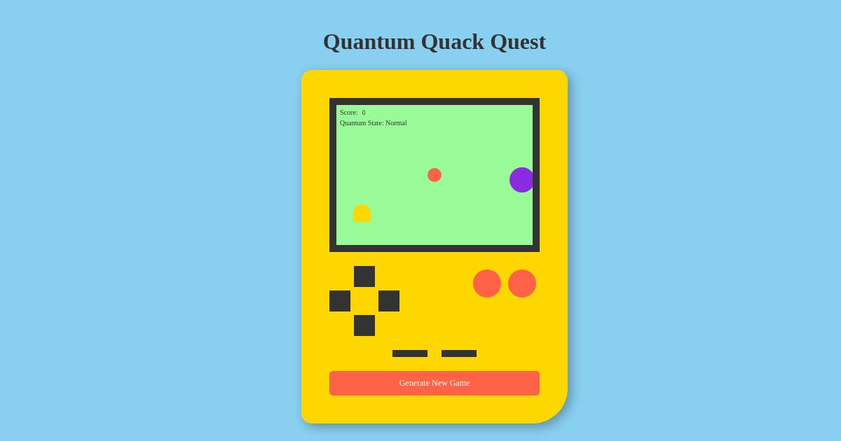 Mega GameBoy Simulator - New Random Game: Quantum Quack Quest thumbnail