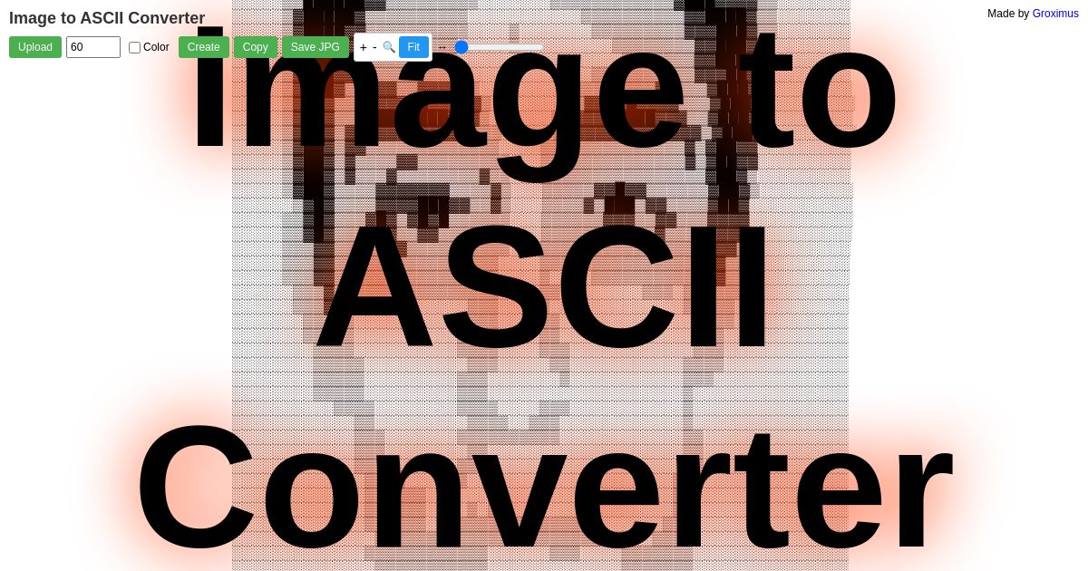 Image to ascii converter create unique ascii art online