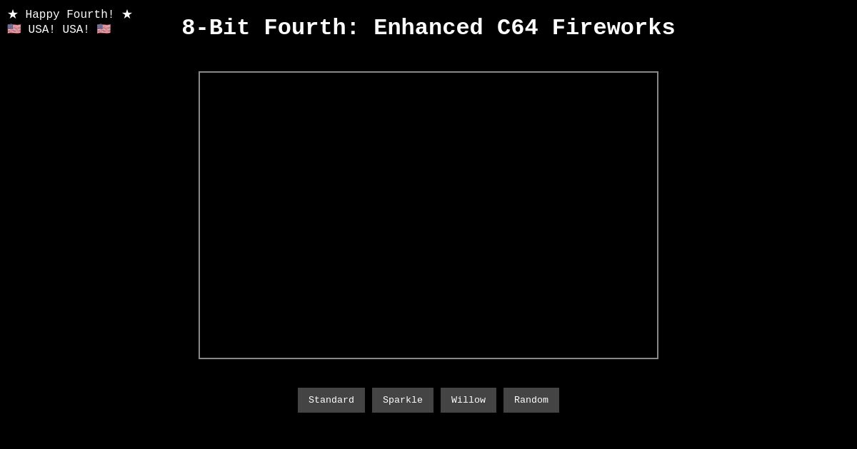 8-Bit Fourth: Enhanced Commodore 64 Fireworks Display thumbnail
