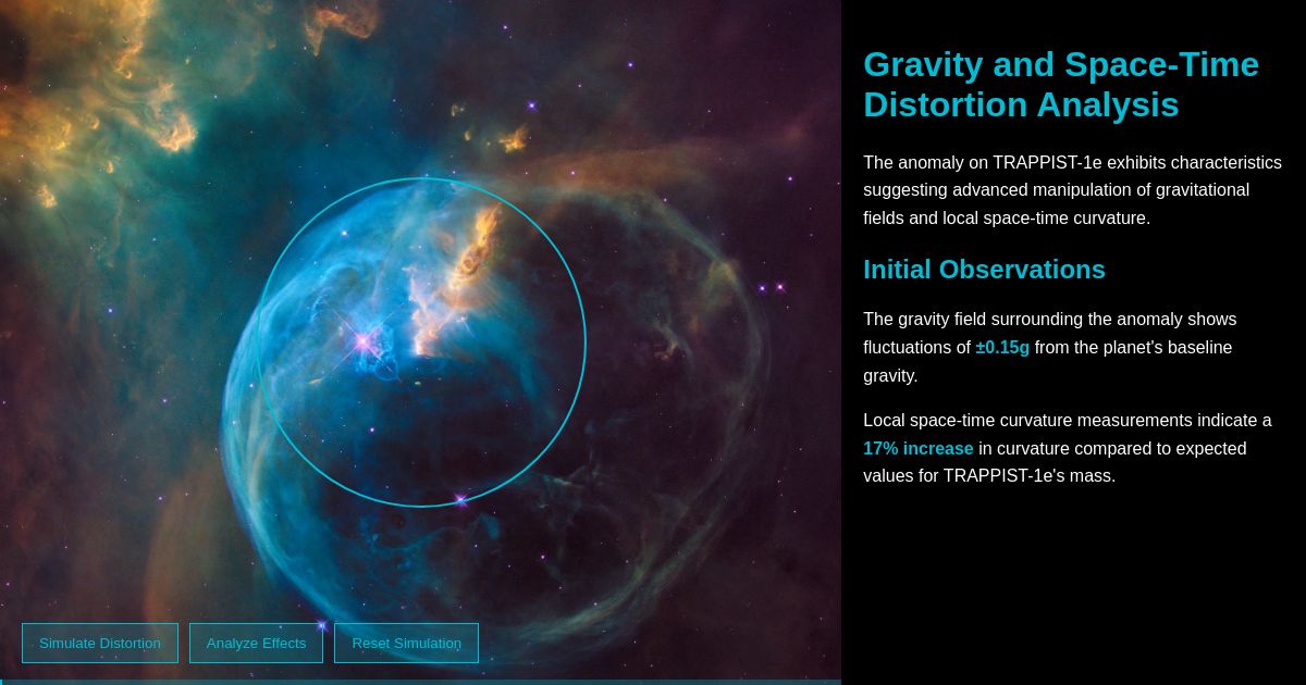 ExoLife 2.0 - TRAPPIST-1e Gravity Anomaly