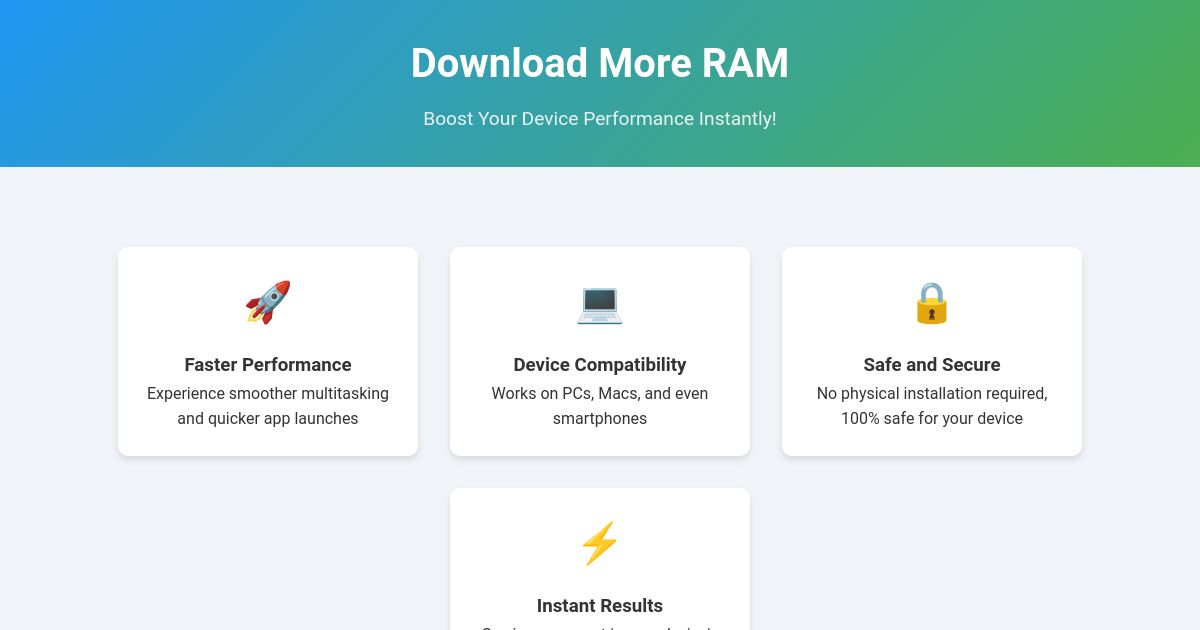 Download More RAM - The Ultimate Performance Boost