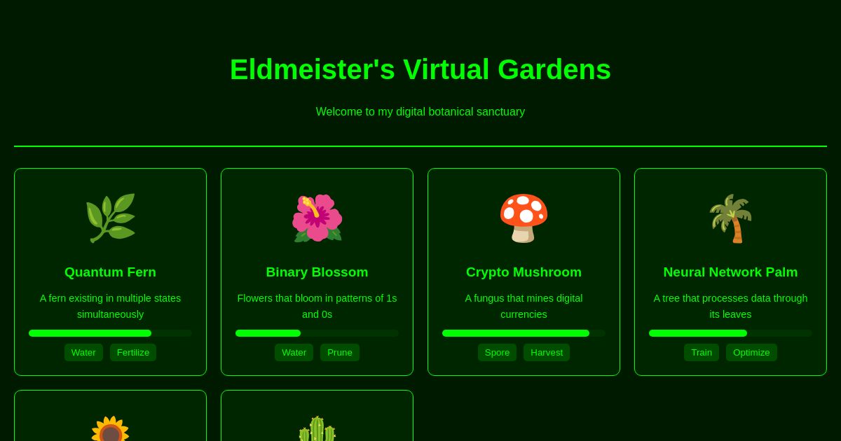 Eldmeister's Virtual Gardens | VirtualGardens.space thumbnail
