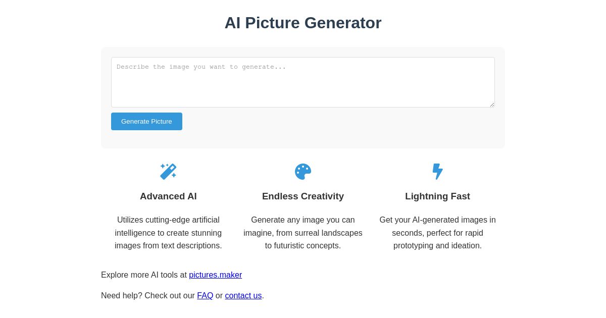 AI Picture Generator | pictures.maker thumbnail